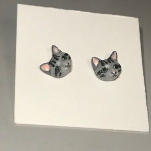 Tiny cat earrings from Japan